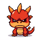Angry Dragon 8bit pixel style