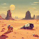 Desert 8bit pixel style