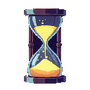 Hourglass 8bit pixel style
